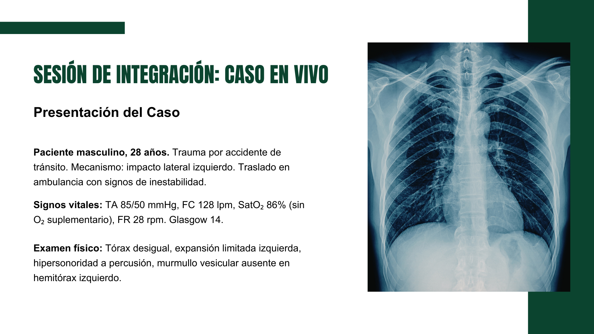 Tórax Pulmonar y Pared Torácica en Emergencia